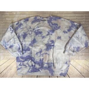 Gildan Women's Sweatshirt XL Purple White‎ Bleached EUC